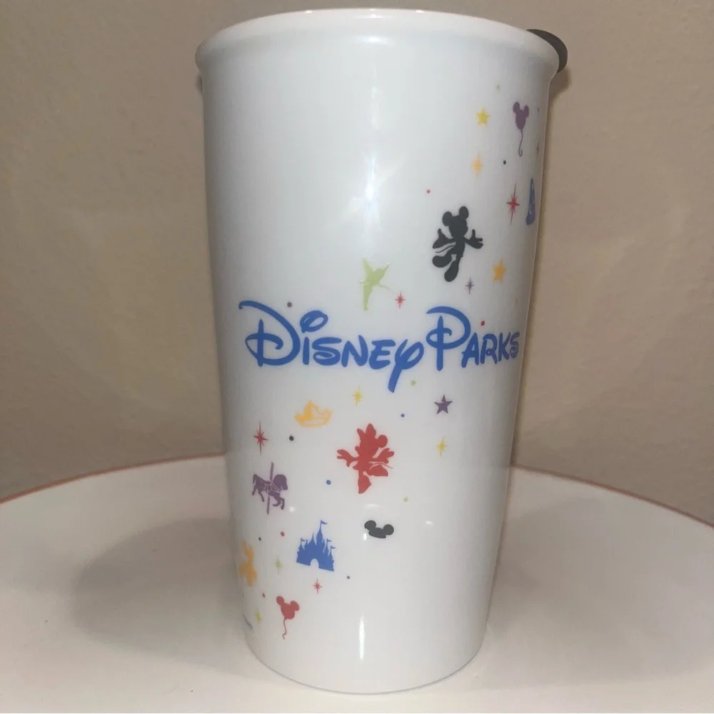 Starbucks Disney Parks 2015 Magic Kingdom Ceramic Coffee Travel Mug 12oz.